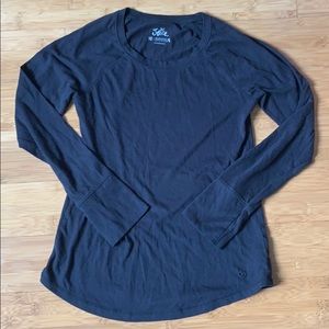 Black Basic Long Sleeve Shirt